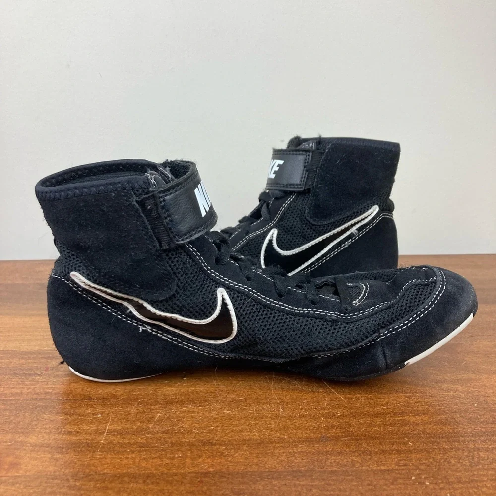 Nike Kids Black and White High-Top Sneakers